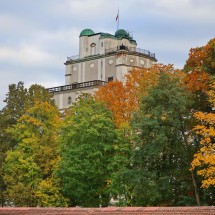 Mathematical Tower with astronomical observatories in Kremsmünster during Indian summer